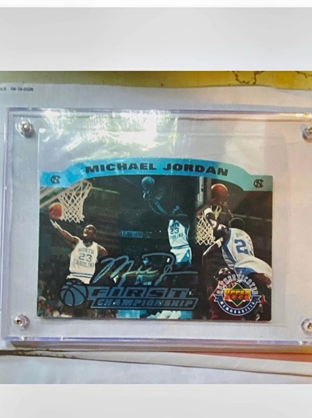 Michael Jordan Upper Deck memorabilia display Case of /5000 limited edition card